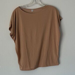Uniqlo Tan Short Sleeve Women's Tee